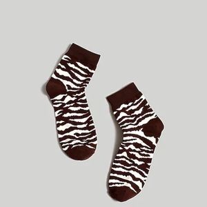 NWT Madewell Zebra Ankle Print Socks